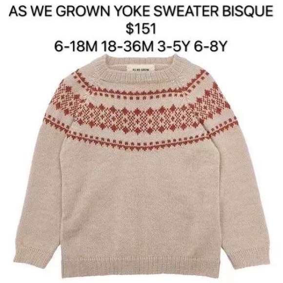AS WE GROWN YOKE SWEATER BISQUE - Picture 3 of 5